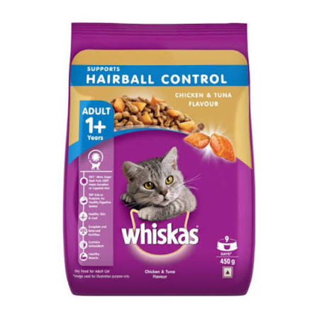 Whiskas Adult Cat Food Hairball Control Chicken & Tuna Flavour